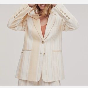 Sam Edelman Enola Two Tone Blazer - Women’s Linen Blend